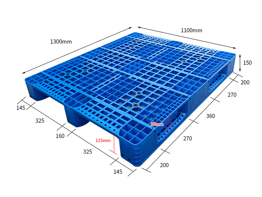 1311 open deck 3-runner plastic pallet showcase 1