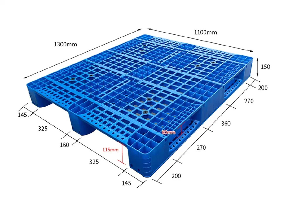1311 open deck 3-runner plastic pallet showcase 1