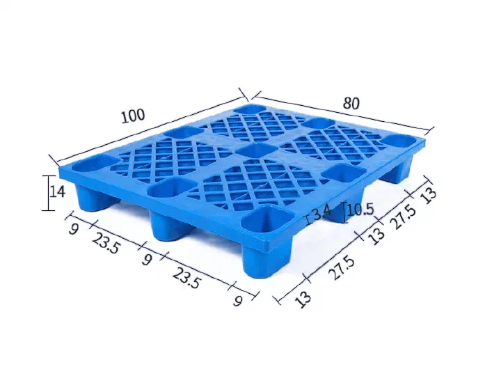 1008 open deck 9-leg plastic pallet showcase 1