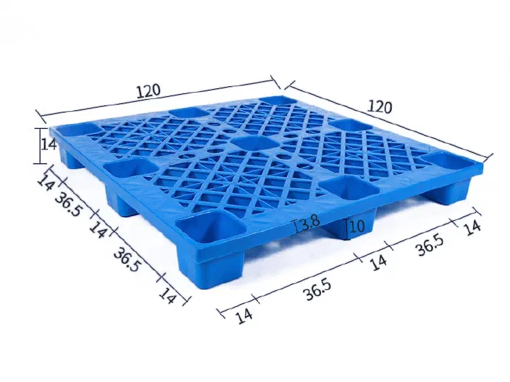 1212 open deck 9-leg plastic pallet showcase 1