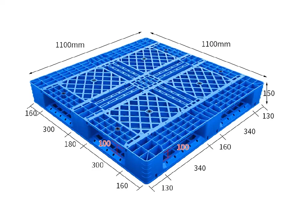 1111 open deck perimeter-base plastic pallet showcase 1