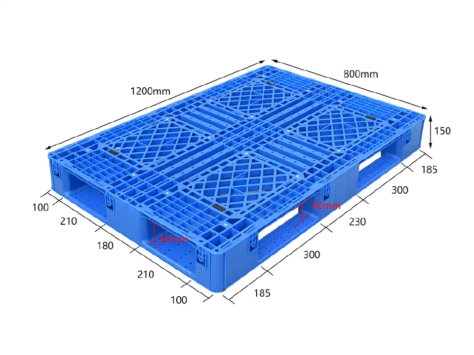1208 open deck perimeter-base plastic pallet showcase 1