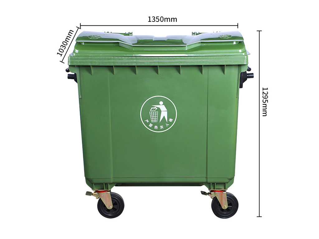 1100L Wheeled Plastic Waste Bin