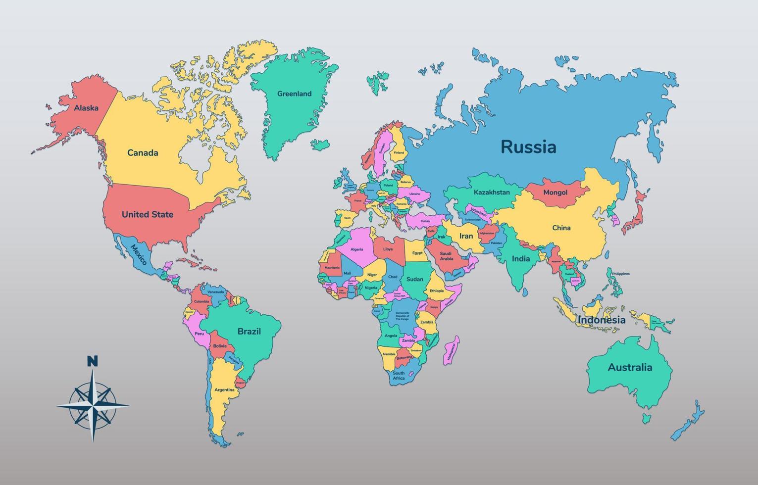 World map highlighting customer regions